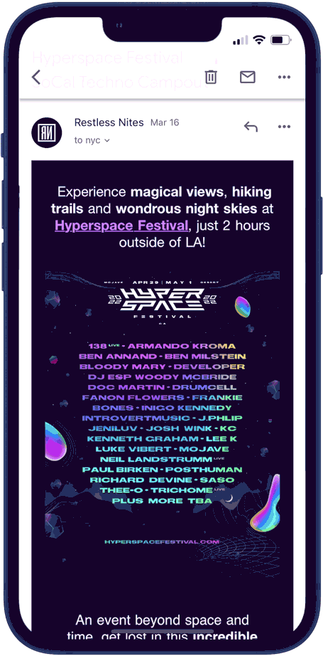 Dedicated email blast example